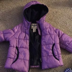 Purple puffer jacket